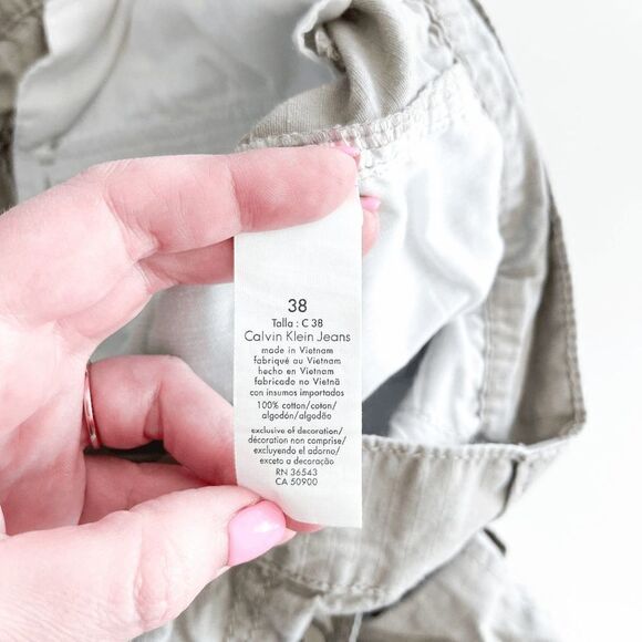 Calvin Klean Jeans Mens Casual Chino Cargo Shorts Multiple Pockets Tan Size 38 - Picture 4 of 9